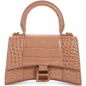 LIKE NEW🔥BALENCIAGA Extra Small Hourglass Leather Top Handle Bag🔥